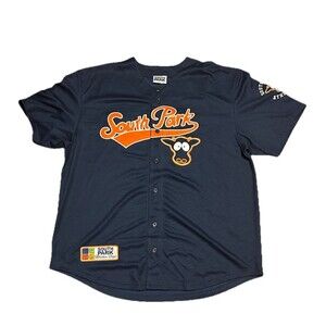 NWOT South Park Athletics Dept Jersey XL Colorado 97 Navy Button Baseball Shirt